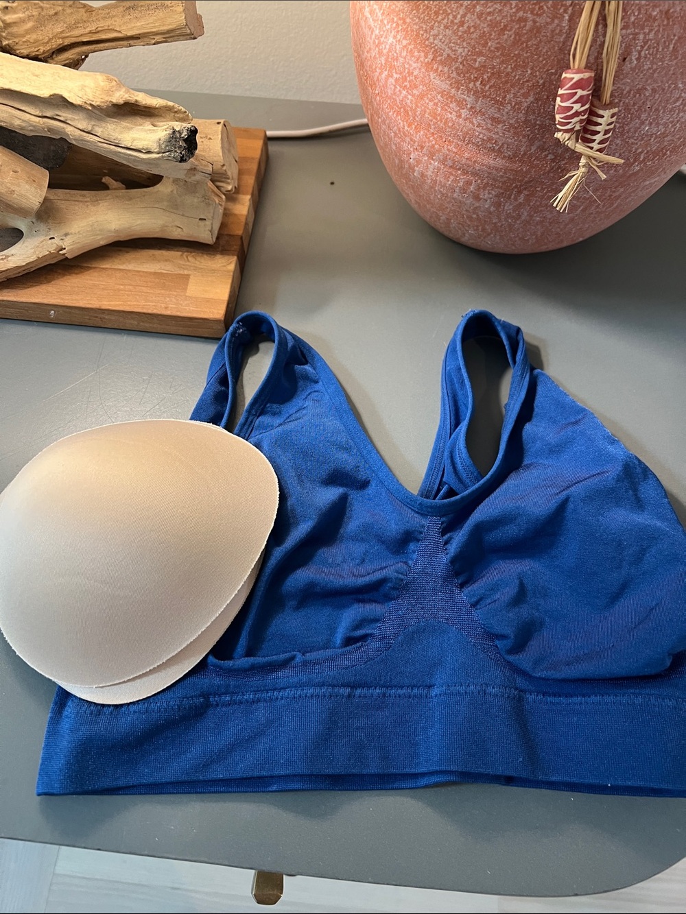Wacoal Royal Blue Seamless Sports Bra with Removable Inserts